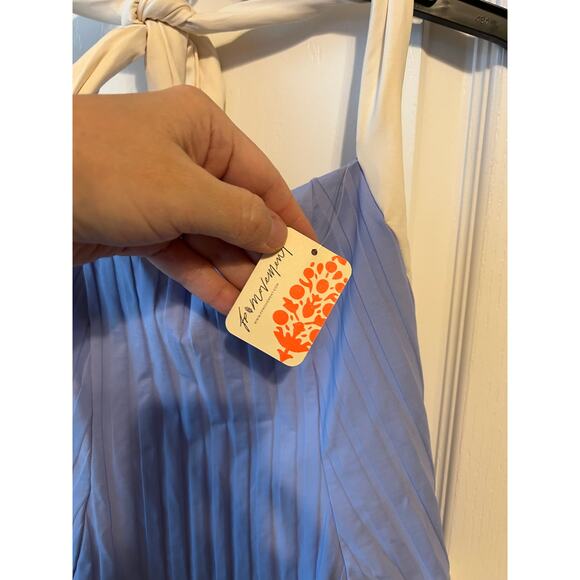 Free People Kya One Piece Swim Suit Blue and White NWT - Picture 3 of 7